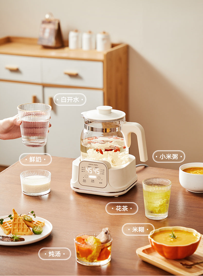 1500ml Glass Baby Water Warmer - Precise Temp Control - Formula Preparation