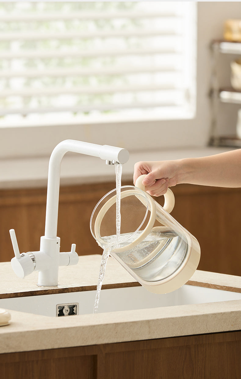 1200ml Double-Wall Electric Kettle - Anti-Scald Design - 1-Hour Heat Retention
