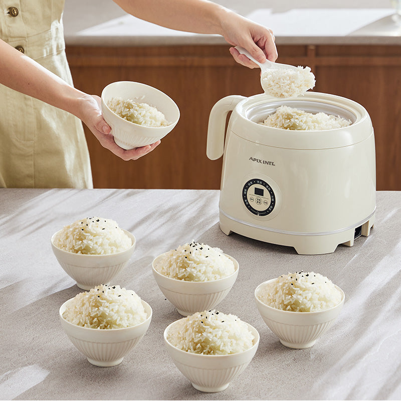 2L Compact Rice Cooker - Non-Stick Pot - 15-Min Quick Cook - Perfect for 1-3 People